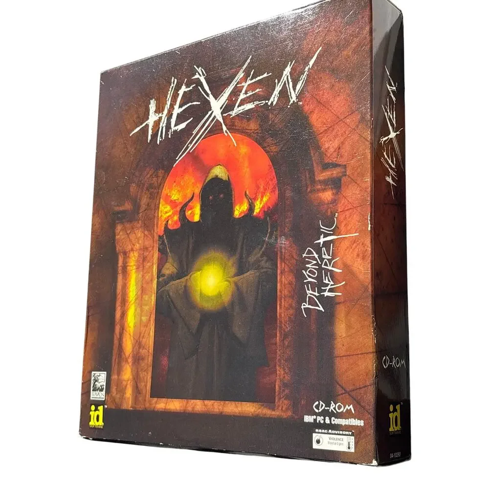 VTG Hexen Beyond Heretic + Big Box Manual & Poster PC\CD Video Game DOS
